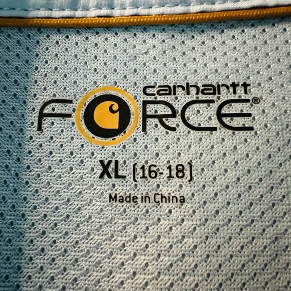 CARHARRT FORCE WOMEN’S BLUE LONG SLEEVES VENTED BUTTON DOWN SHIRT SIZE 16-18 - Picture 5 of 11